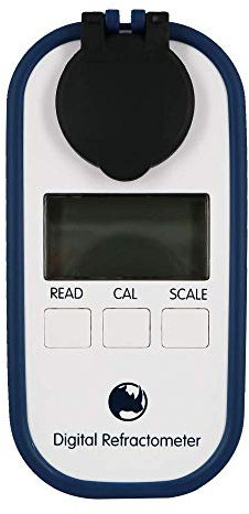 Rhino Honey Digitales Refraktometer (0-90% Brix, 5-38% Wasser, 33-48Be', 1.3330-1.5177nD) mit ATC, IP65