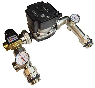MD Technic ESBE VTA372 Kvs 3,4 + Grundfos UPM3 AUTO L 25-70 130 ZZZ - Juego de reglas de regulación de potencia fija para suelo radiante (1 hasta 180 m2)