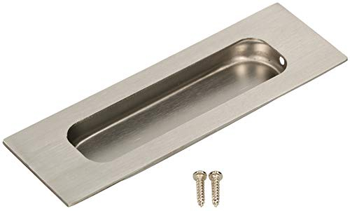 KOTARBAU Maniglia a conchiglia, 120 x 40 x 9 mm, rettangolare, per porta scorrevole, ovale, maniglia per porta scorrevole a scomparsa, maniglia per mobili in acciaio inox