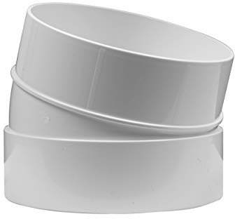 Vent Systems Codo de 100 mm de diámetro, conector de tubo redondo flexible de 15 grados, tubo de ventilación, plástico ABS