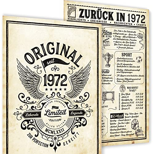 mojoliving 53 Geburtstag Geschenk | lustige 1972 Geburtstag Poster | Deko 53 Geburtstag Frauen | Deko 53 Geburtstag Männer | 1972 Geburtstag Frauen/Männer | 53 Geburtstagskarte
