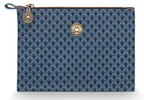 PiP Studio [W0724] Cosmetic Flat Pouch Small Suki/Kyoto Festiva Denim Blue 19.5