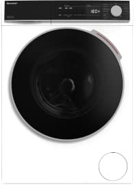 Sharp ES-BRO014BA-DE Waschmaschine Frontlader / 10 kg / 1400 U/min/Adanced Inverter Motor / 15 Programme inkl. 15 min Kurzprogramm und Dampffunktion/AquaStop/Schwarz