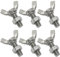 RLECS 6 tornillos de mariposa de acero inoxidable M8 de 1,25 x 20 mm con tuercas y arandelas, pernos de ala