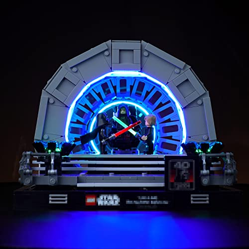 LocoLee Led Licht Set für Lego Thronsaal des Imperators, Led Beleuchtungs Set für Lego 75352 Star Wars Thronsaal des Imperators 75352 Emperor’s Throne Room Diorama - Nur Lichter Set, Kein Modell