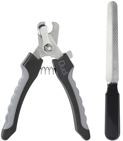 Dudi Pet Coupe Griffe et Lime pour Chien - Coupe Ongle pour Chien ou Chat avec Cran de Sécurité - Pince Coupante à Griffes ou a Ongles Chiens Chats Lapin - Coupe Griffe Petit
