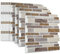 JOIEYOU Fliesenaufkleber, 10 Stück Klebefliesen aus PVC, Peel and Stick Tiles Wandfliesen Selbstklebend 30x30 cm für Küchen Bad - Braun Marmor