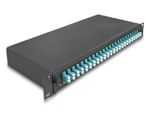 Delock 19 LWL Spleißbox 24 x LC Duplex OM3 1HE spleißfertig komplett bestückt