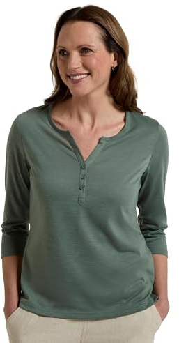 Mountain Warehouse Agra Womens T-Shirt - Lightweight Ladies Shirt, Quick Dry, Breathable Tee, Sweat Wicking Tee Shirt - for Spring Summer & Outdoors Light Khaki Women's Size 8