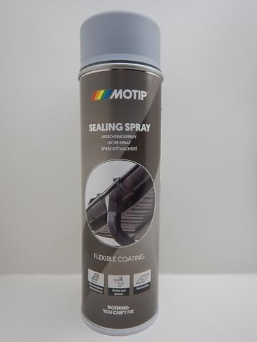 Motip 500ml Dichtungsspray Abdichten versiegeln Risse Wasser Leck Dachrinne grau