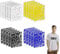 ADERTOS 28 Blättern Buchstaben zum Aufbügeln 2 Zoll Bügelbuchstaben PU Buchstaben Aufbügler 4 Farben Transfer Bügelbuchstaben für Kleidung T-Shirts Taschen(Schwarz, Weiß, Gelb, Blau)