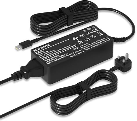 65W USB C Laptop Charger Type C Power Adapter, Replacement for LG Gram 14 15 16 17 Series 15Z90N 14Z90N 17Z90N 16Z90P 14Z90P 17Z90P Power Adapter (65W)