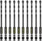 10 Pcs 5mm Masonry Drill Bits Set, Carbide Concrete Drill Bits for Brick, Stone, Concrete, Tile, Ceramic, Porcelain, Glass, Plastic, Wood and More, Quick Change 6mm Hex Shank, with Sturdy Case