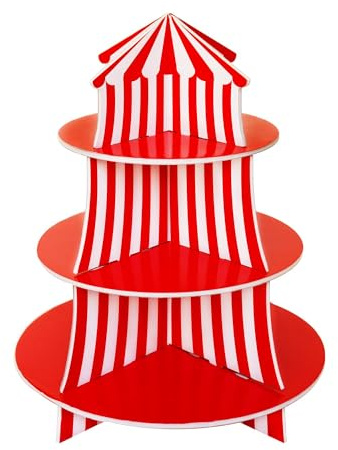 Circus Themed 3 Tier Cake Stand Carnival Theme Party Decorations Circus Theme Party Decorations Birthday Decoration Fesitval Themed Party