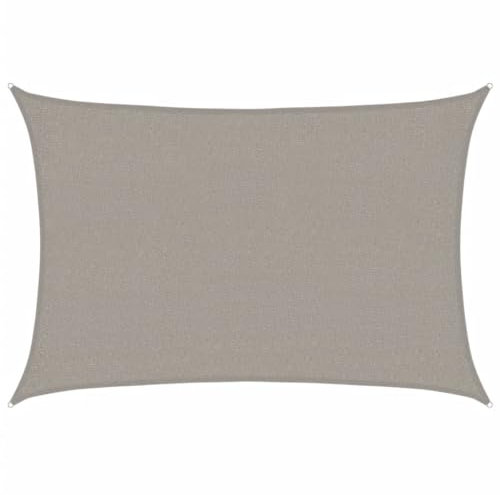 vidaXL Toldo de Vela Rectangular HDPE Gris Claro 160 g/m² 2x3 m, Vela de Sombra de Sol, Vela de Sombra, toldo de Patio, Vela de Sombra Solar