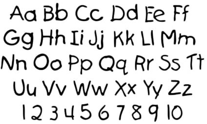 Wandaufkleber mit englischem Alphabet und Zahlen, für Kinder, Spielzimmer, Dekoration, Buchstabenmuster, Wandsticker, Kinder, Lernen, Wandbild, klein – 25x42cm