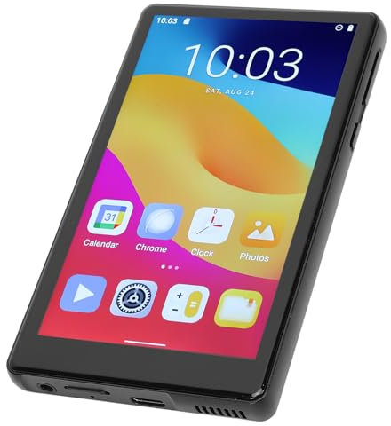 32 GB MP3-Player mit Bluetooth, 5-Zoll-Touchscreen, Tragbarer HiFi-Digitalmusik-Player mit UKW-Radio, Recorder, E-Book, Uhr, MP4-MP3-Player für Kinder und Erwachsene