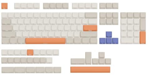 GATERON Dune Low Profile Keycaps, Nature Series PBT Keycaps 135 Keys Set Custom Keycap Set, Universal Compatiability for 100%, 75%, 65%, 60% Low Profile MX Mechanical Magnetic Gaming Keyboard (Dune)