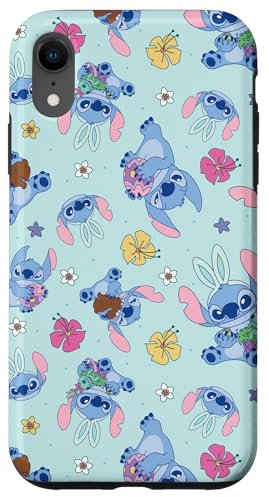 iPhone XR Disney Lilo & Stitch Cute Blue Easter Pastel Stitch Pattern Case