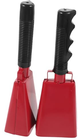 VINTORKY 2stücke Kuhglocke Instrument Krachmacher Jubel Glocke Für Fußball Spiele Sport Veranstaltungen Langlebig Und Sicher Anwendung Klarer Und Knackiger Klang Stilvolles Aussehen