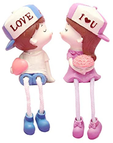 MAGICLULU 1 Hängende Puppe bürodeko büro Dekoration Schlafzimmer Dekoration zu Valentinstag Wedding gastgeschenke Figur Hochzeit Harzpaar-Puppenstatue Kuss-Statue