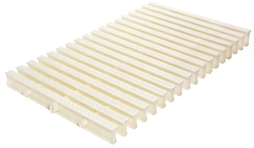 Rejilla Flexible para desagüe de Piscina - Cubierta Antideslizante y Resistente a los Rayos UV para Patios, entradas de vehículos y duchas - 18 filtros de plástico para canalones (30 x 100 c