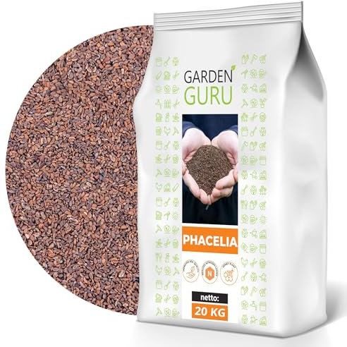 Phacelia Gründünger Samen 20kg Humusbildung Bodenverbesserung Bienenweide Stilllegung Zwischenfrucht Bodenverbesse Bodenaktivatoren 20 kg frisches Saatgut Behandlung des Bodens