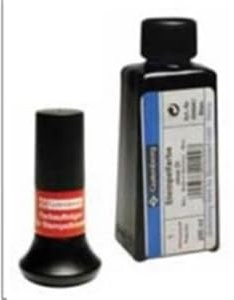 Gutenberg Stempelfarbe mit Öl Behälter mit Pinsel 30ml, blau
