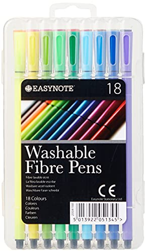 Easynote Washable Fibre Pens (Pack of 18)