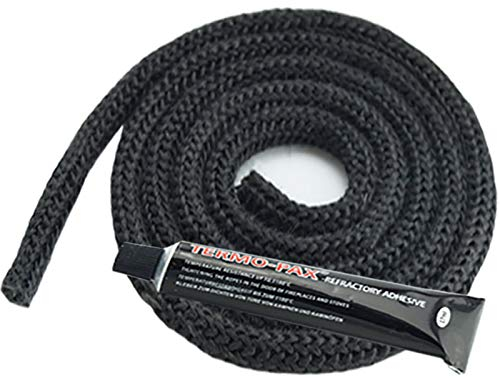 Dichtschnur Dichtkordel anthrazit für Kaminöfen 16mm 2,5 Meter + 1x Kleber anthrazit