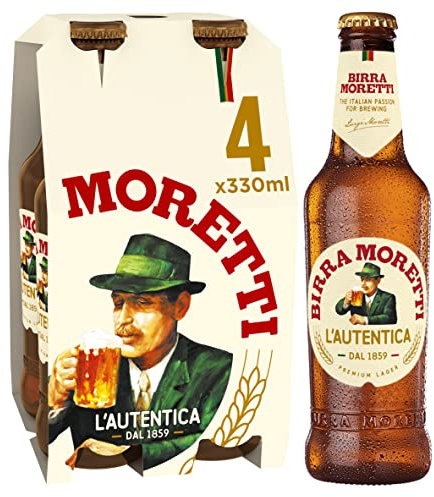 4x Bier Moretti 'Birra Moretti' Bier aus italien, 330 ml