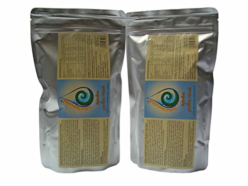 Spirulina pacifica Hawaii Algen 2x 1000 Presslinge a 500mg im Nachfüllbeutel, Vegan, Rohkost, das Original direkt aus Hawaii, Schadstoffgeprüft.