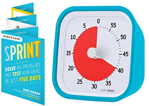 TIME TIMER MOD Sprint Edition - Visueller 60-Minuten-Countdown-Timer für Klassenzimmer, Besprechungen, Geräuschlosem Betrieb und austauschbarer Silikon Schutzgehäuse