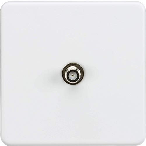 Knightsbridge SF0150MW Screwless 1G SAT TV Outlet (Non-Isolated) -Matt White