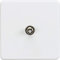 Knightsbridge SF0150MW Screwless 1G SAT TV Outlet (Non-Isolated) -Matt White