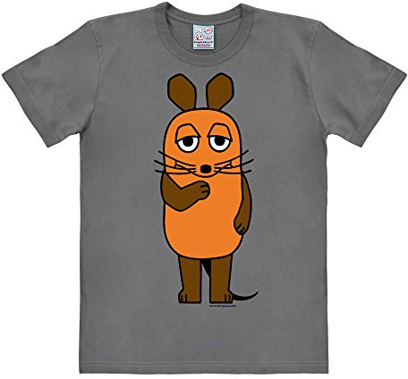 Logoshirt® Die Sendung mit der Maus T-Shirt Damen & Herren | Offiziell lizenziertes Maus-Motiv, weiche Baumwolle, lustiges Cartoon T-Shirt, ideal für Sendung mit der Maus-Fans