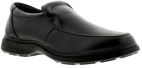 Comfisole Robin Mens Casual Shoes - Black Wide Fit Shoes for Work & Casual Wear, Slip on Black Work Footwear for Men with PU Upper, Textile Lining & PU Sole