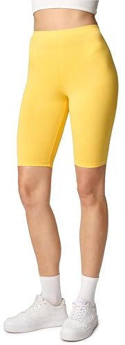 Merry Style Leggings Femme Court Tenue Sport Short MS10-145 (Jaune, XS)