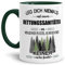 Tassendruck Berufe-Tasse Leg Dich Niemals mit einem Rettungssanitäter an - Geschenk-Idee/Büro/Job/Arbeit/Witzig/Lustig/Innen & Henkel Dunkelgrün