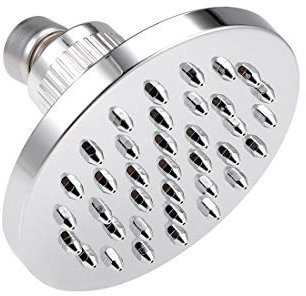 Sourcingmap cabezal de ducha de alta presión, 4 pulgadas, cabezal de ducha de lluvia ajustable 360 grados, G1/2 acero inoxidable, cabezal de regadera de lluvia