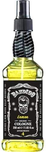 Bandido Aftershave Herren Lemon 350ml Duftwasser Rasierwasser Männer, erfrischt kühlt langanhaltender Duft verhindert Rasurbrand Kolonya Pflege nach der Rasur (Lemon, 350ml)