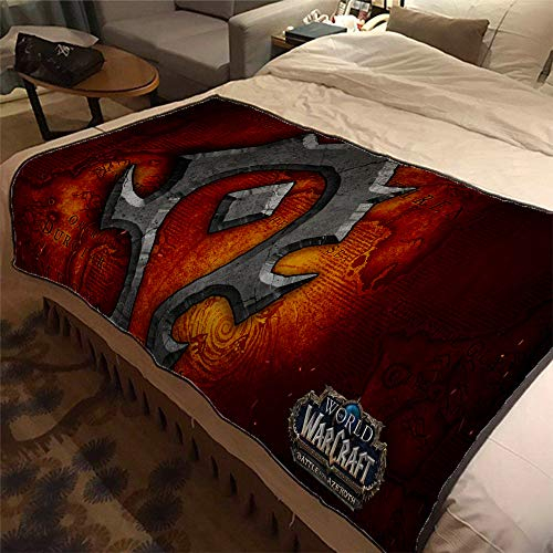 ASDIWON World of Warcraft Flanelldecke für Sofa, Bett, warm, weich, geeignet für Klimaanlage, Decke für Nickerchen, 150 x 200 cm