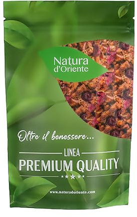 NATURA D'ORIENTE | Infuso Mirtillo Rosso e Vaniglia 100g | Naturale 100% Senza conservanti