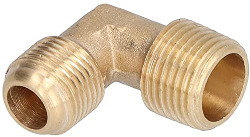Brass Air Compressor 90 Degree Elbow Adapter M21 to M19 Thread for 1100W 1500W Pump Head Durable Precision Fit with Solid Brass Construction for Mechanics and DIY Enthusiasts