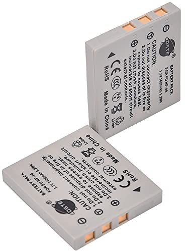 DSTE NP-40 Rechargeable Li-ion Battery (2-pack) Compatible with Fujifilm FinePix F460 F470 F480 F610 F650 F402 F403 F420 F455