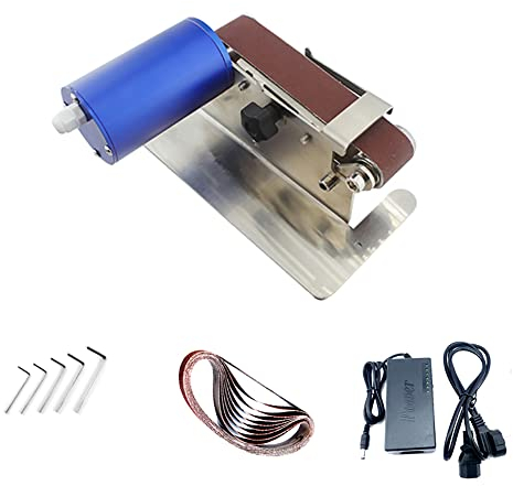 Jieotwice Levigatrice a Nastro, Levigatrice a Nastro con Coltello Impermeabile, Affilatrice Elettrica, Smerigliatrice Angolare Fissa Multifunzionale, Levigatrice per Lucidatura Cintura 30x300mm