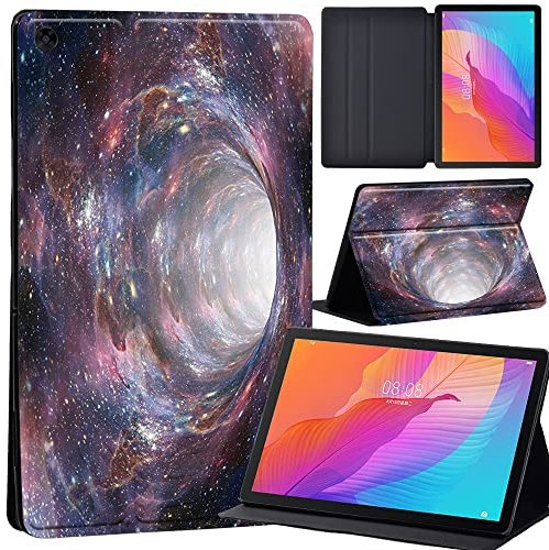 Huawei MediaPad M5 Lite 10 10.1 inch Cover Case Slim Lightweight Trifold Stand PU Case Cover Auto Sleep/Wake for Huawei MediaPad M5 Lite 10 10.1 Inch 2018 Release Tablet (space hole)