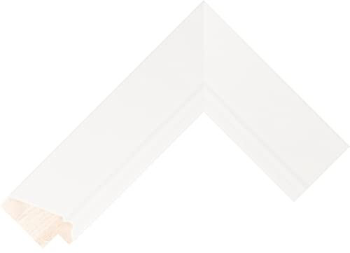 Lunetta personalizzabile per Samsung Frame TV 2021 e 2022 (bianco angolato, 50)