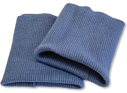 USIT, 2 Stück Ärmelbündchen für Schneiderbedarf aus Baumwolle, 8x9 cm, Ideal zum Reparieren von Pullovern und Sweatshirts, Avion