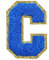 Letter Patches Iron on 3Pcs Chenille Letters for Jackets Varsity Letters Patches Letterman Glitter Patches Iron on Letter Dark Blue C
